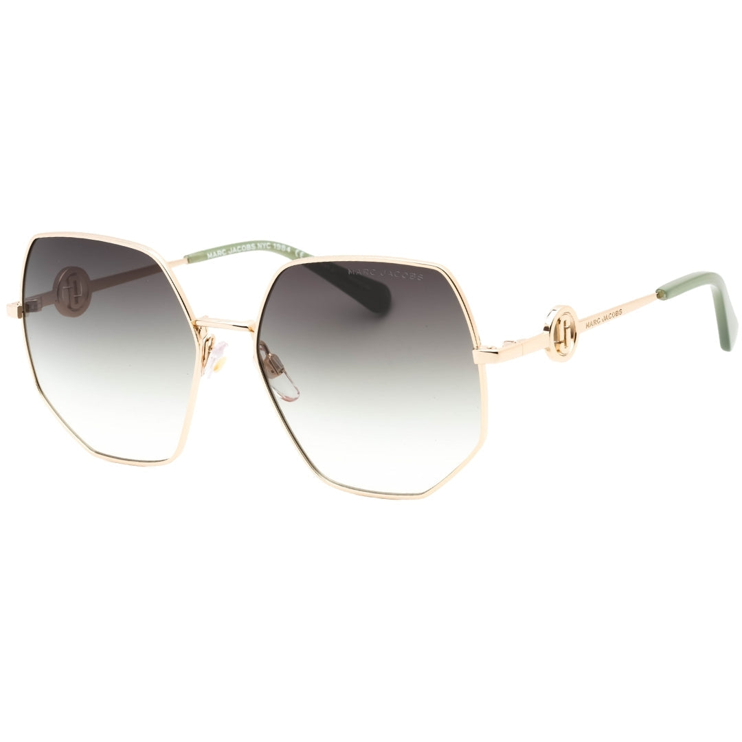 Marc Jacobs Green Leg Ends Gold Sunglasses One Size