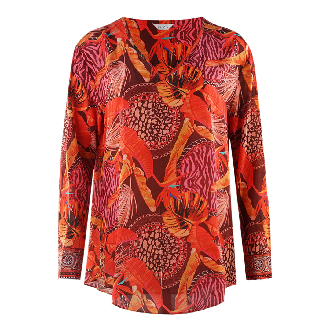 Inoa Womens Congo Rainforest 1202115 Fish Top Red