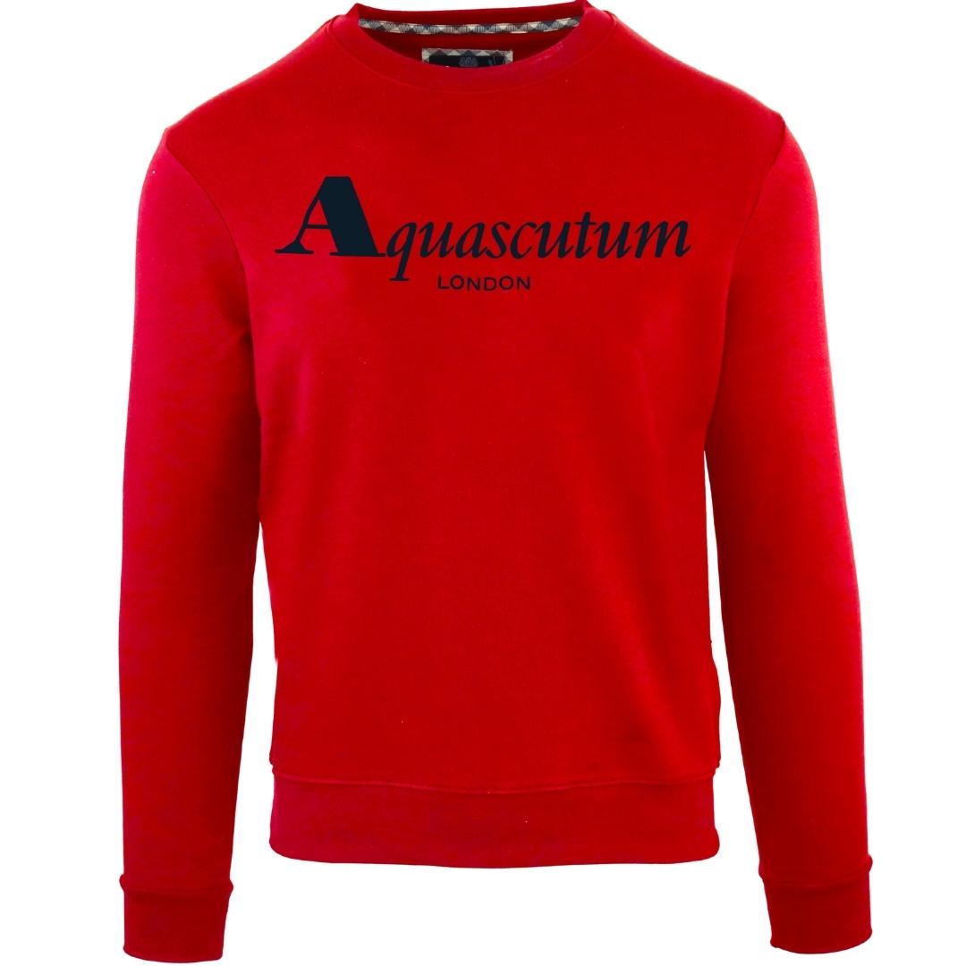 Aquascutum Mens FGIA31 52 Sweater Red