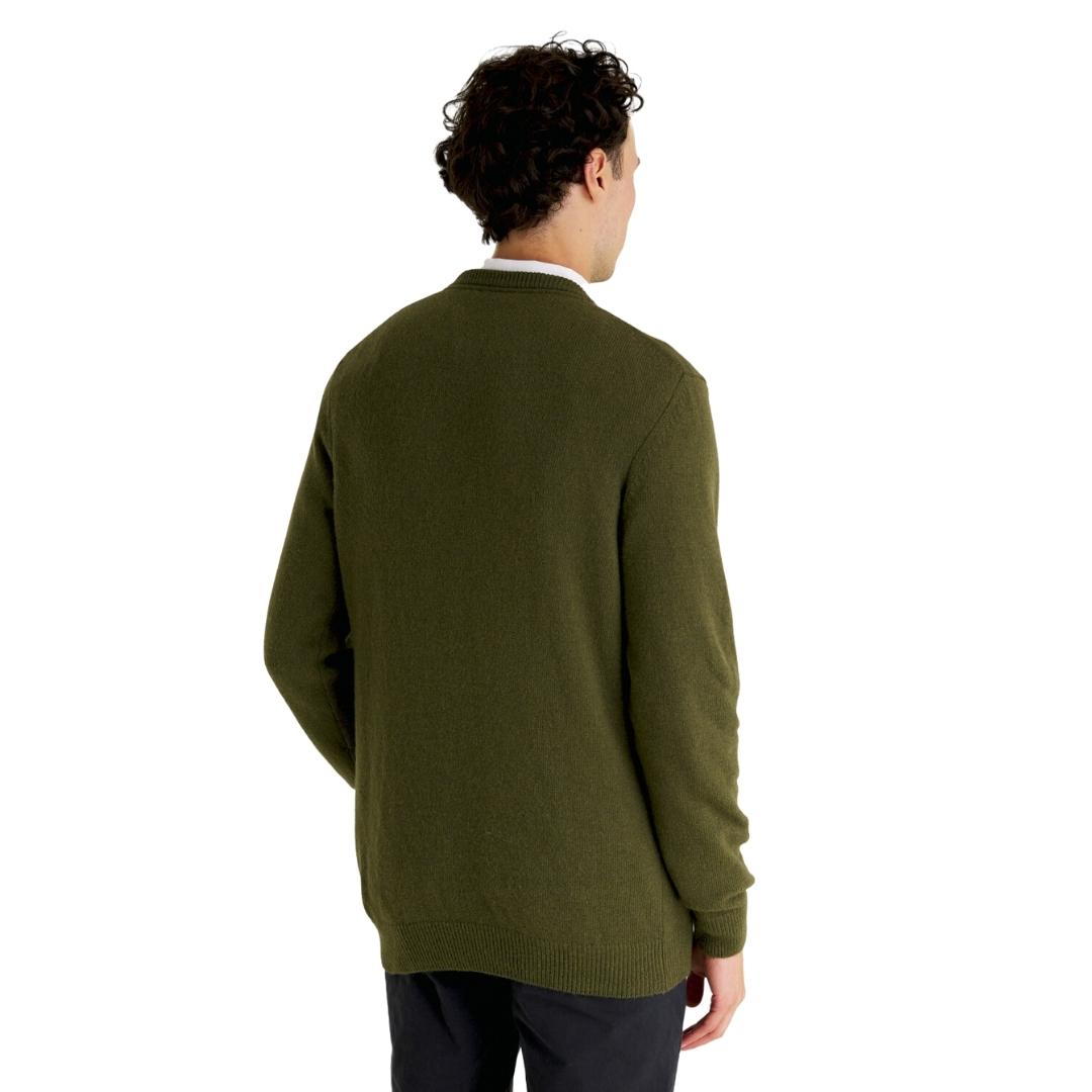 Lyle & Scott Crew Neck Lambswool Olive Blend Jumper