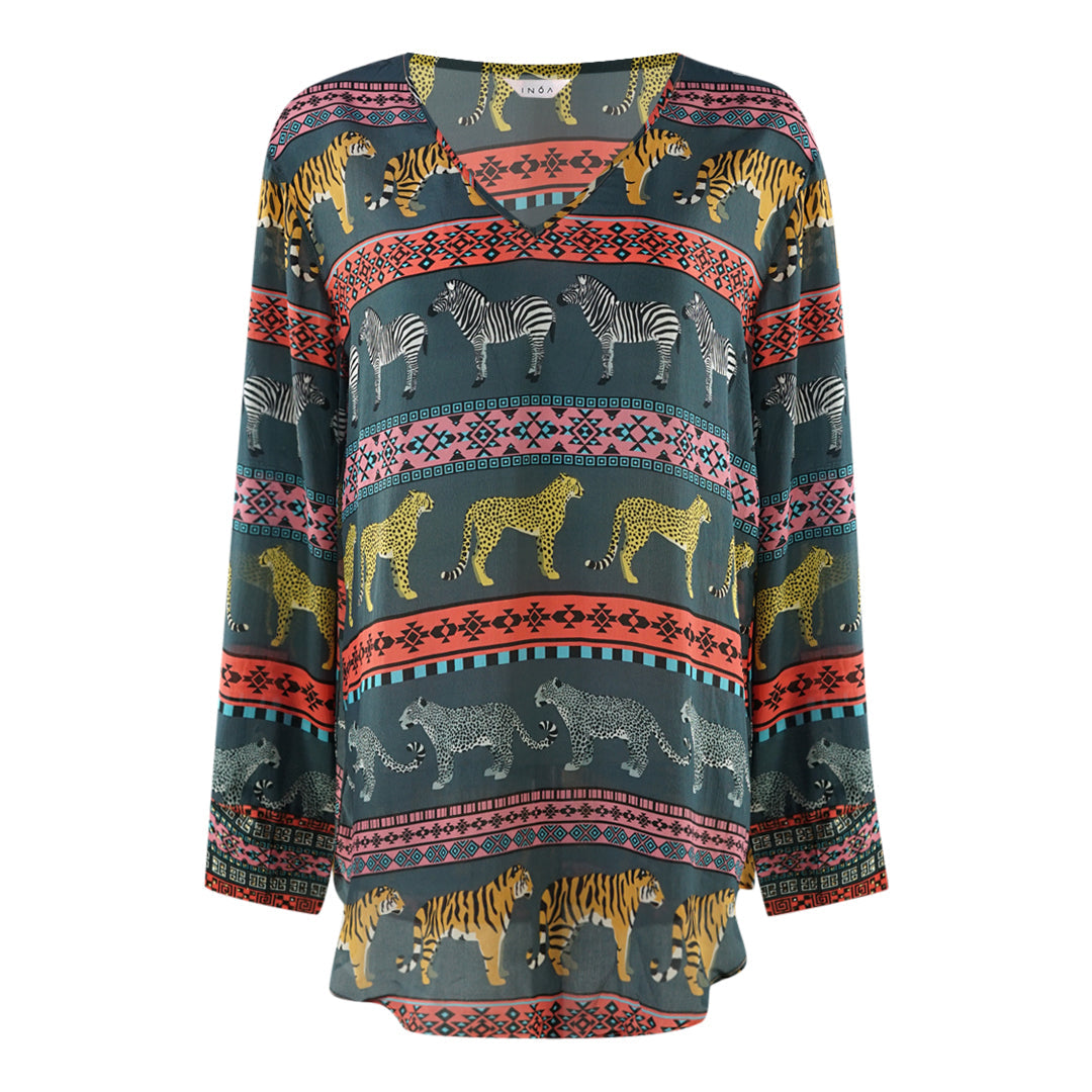 Inoa Womens Masari Mara 1202110 Fish Top Grey