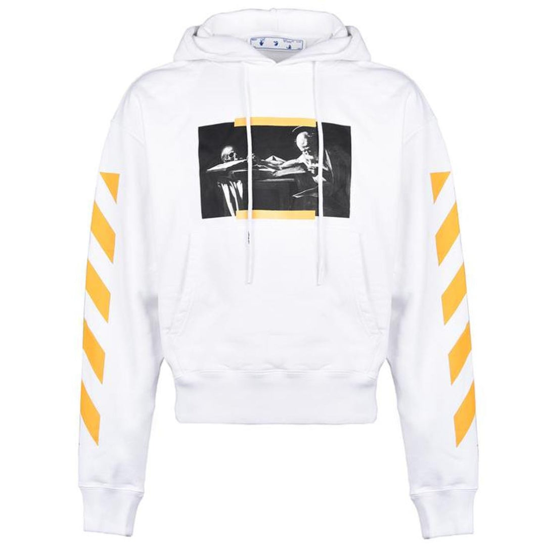 Off White Mens OMBB037F21FLE0110184 Hoodie White