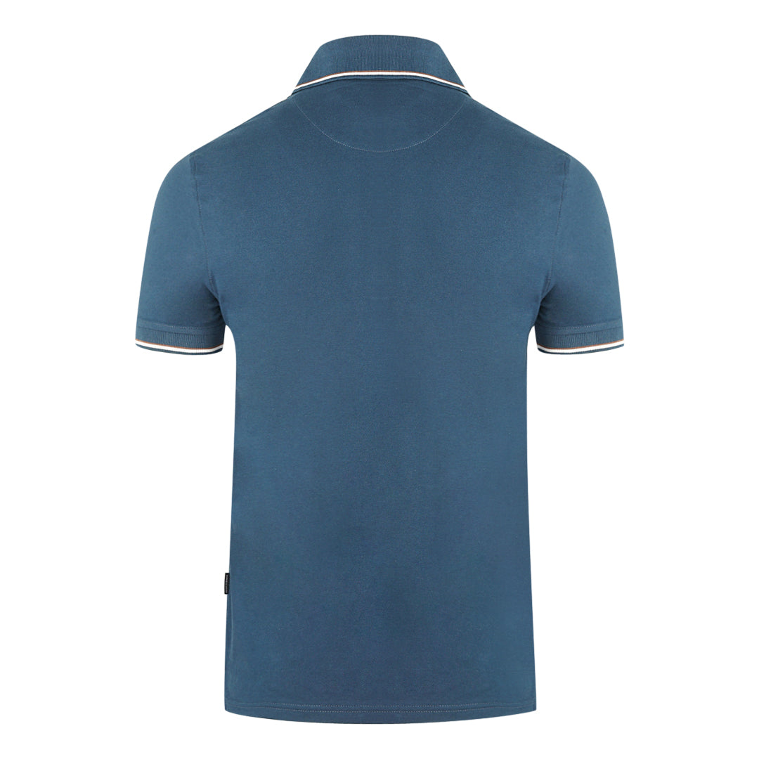 Aquascutum Mens Polo Shirt QMP024 81 Blue