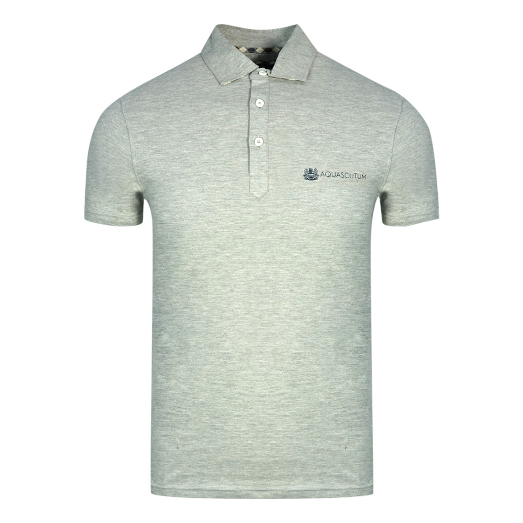 Aquascutum Mens QMP040 94 Polo Shirt Grey