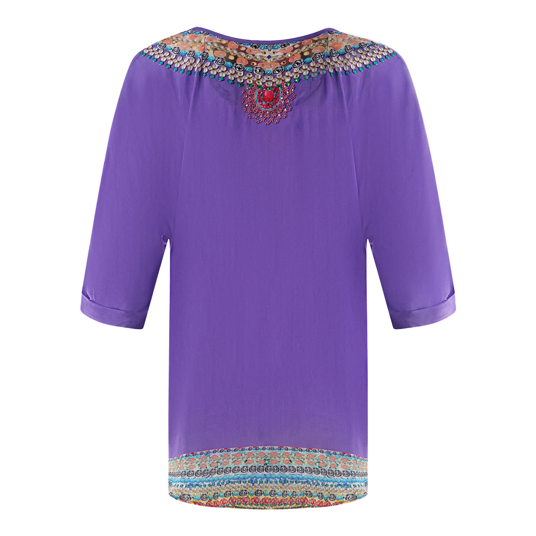 Inoa Womens Tivoli Gardenia 12009 Fish Top Purple